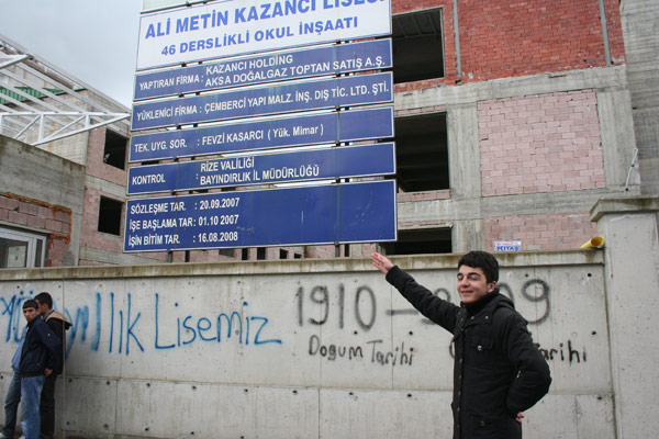 Rize Lisesi öğrencilerinden eylem