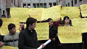 Rize Lisesi öğrencilerinden eylem