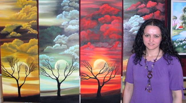 4 RENK RESİM SERGİSİ, SANATSEVERLERLE BULUŞTU