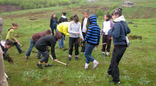 ÇEVRECİLERDEN HANDÜZÜ'NE 10 BİN FİDAN