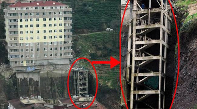 RİZELİ İLGİNÇ MÜTEAHHİTTEN YENİ BİNA