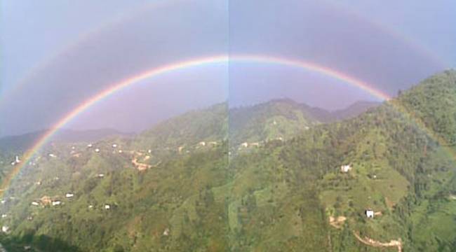 RİZE BAYRAMI GÖKKUŞAĞI İLE KARŞILADI