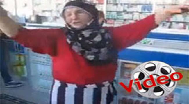 YAŞLI KADINDAN ECZANEDE HORON ŞOV / VİDEO