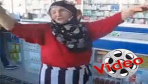 YAŞLI KADINDAN ECZANEDE HORON ŞOV / VİDEO
