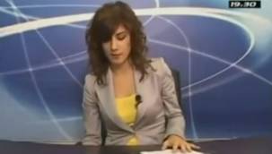 Haber spikerinin zor anları / Video