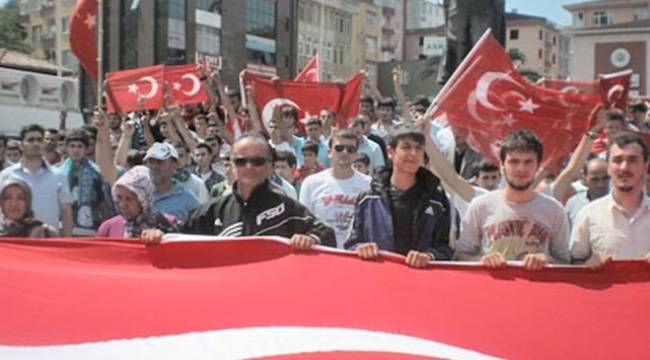 Rize'de 'Teröre Lanet Yürüyüşü' düzenlendi / Video