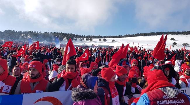 Rize, Sarıkamış'ta Şehitleri için yürüdü
