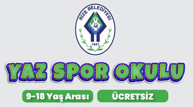 Rize Belediyesi'nden ücretsiz Yaz Spor Okulları