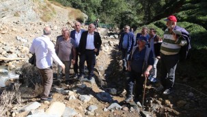 Mertoğlu Ardeşen'de afet bölgelerini inceledi