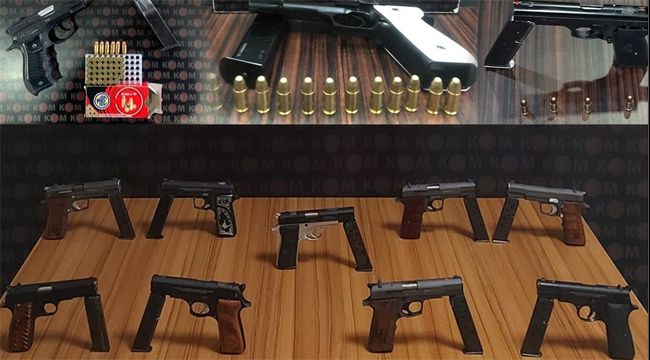 Rize'de 15 kaçak silah yakalandı