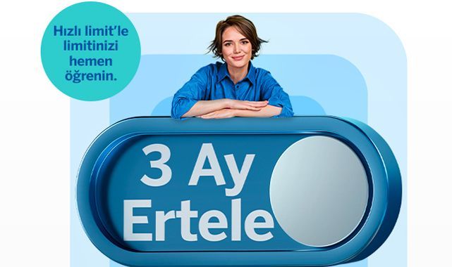 Garanti BBVA’dan 3 Ay Ertelemeli İhtiyaç Kredisi